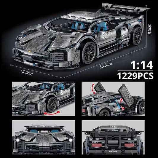 ToylinX 1:14 Bausteine Auto MOC City Speed Auto Luxus Auto Racing Fahrzeug mit Super Racers Ziegel Spielzeug für Kinder geschenk