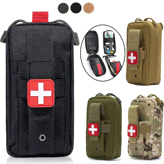 Erste-Hilfe-Set, medizinische EDC-Tasche, taktische Outdoor-Medizintasche, Tourniquet-Schere, Hüfttasche, Militär-Fan, taktische Überlebenstasche